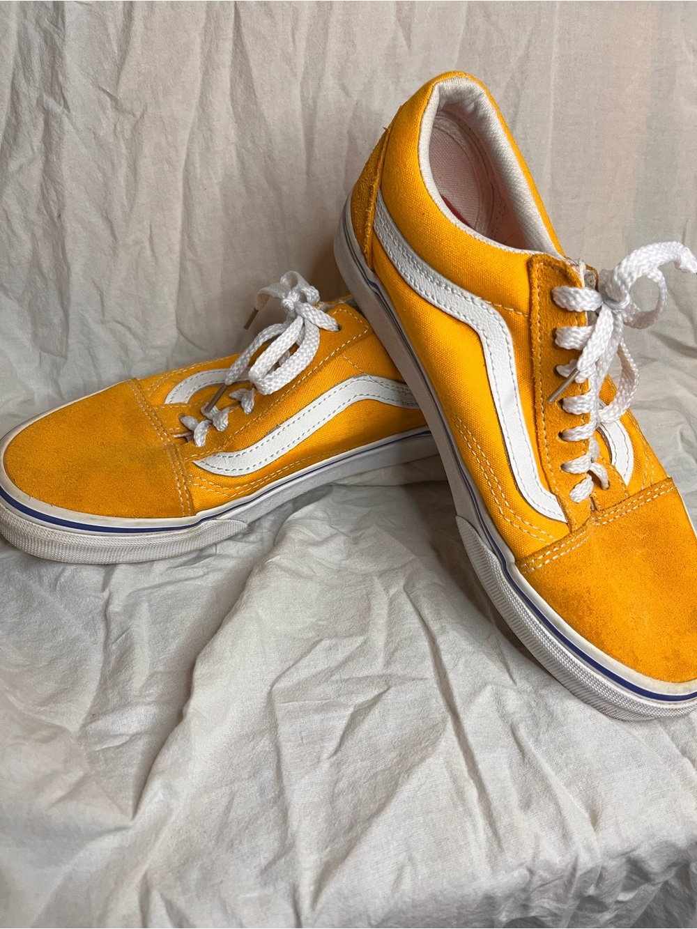 Converse Yellow and White Low Top Athletic Shoes - Picture 3 of 9